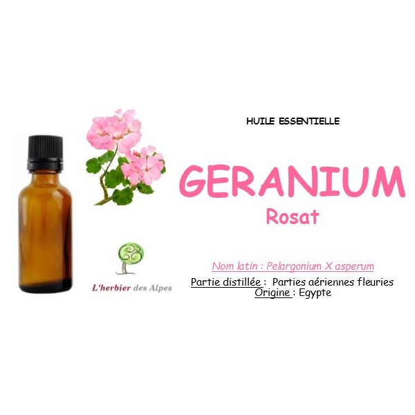 Huile essentielle de géranium rosat